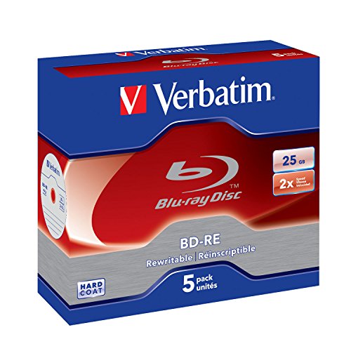 Verbatim 43615 2x 5GB Blu-ray Rewritable Media - 5 Pack Verbatim 43615 2x 5GB Blu-ray Rewritable Media - 5 Pack